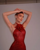 2025 New Arrival Women Sexy Halter Shinning Rhinestones Backless Bodycon Long Dress Celebrate Nightclub Party Wedding Outfit